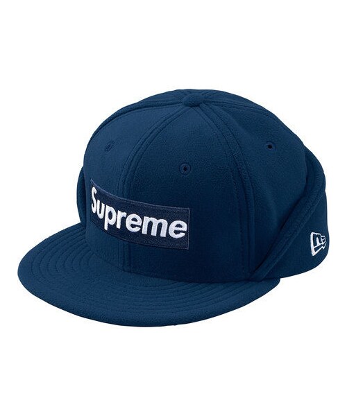 【国内正規品】 supreme Polartec 17AW Ear Flap New Era Cap BOX Logo ニューエラ キャップ 7 1/2 black 黒 Polartec® Earflap Camp Cap | Supreme 24fw