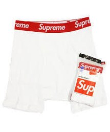 シュプリーム Hanes Boxer Brief S ボクサーパンツ　二枚　白 Supreme - シュプリーム Hanes Boxer Brief S ボクサーパンツ白