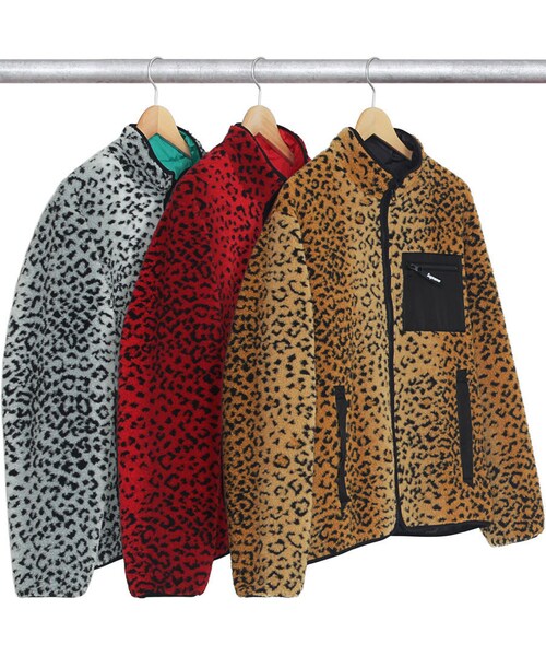 Supreme 17FW Leopard Fleece Reversible