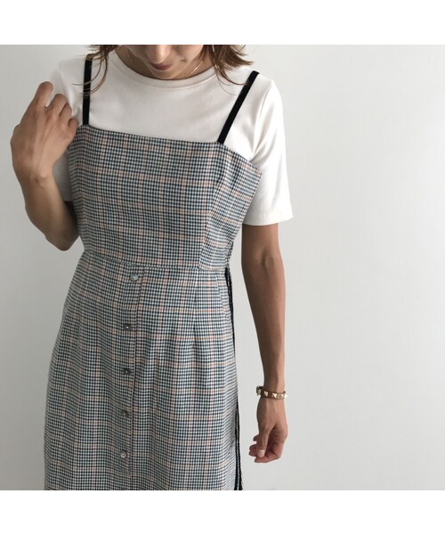 ADIRA（アディラ）の「retro check OP　AR184OP16（ワンピース・レディース・その他）」の3枚目の写真