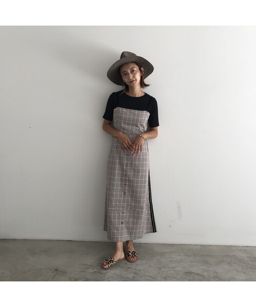 ADIRA（アディラ）の「retro check OP　AR184OP16（ワンピース・レディース・その他）」の4枚目の写真