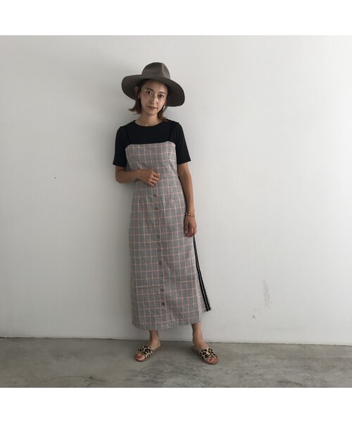 ADIRA（アディラ）の「retro check OP　AR184OP16（ワンピース・レディース・その他）」の5枚目の写真