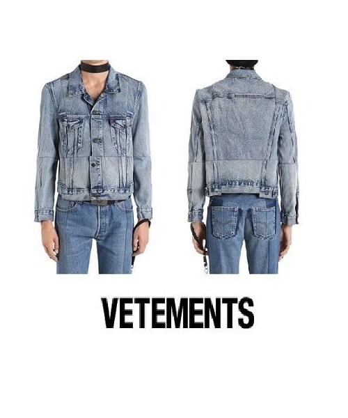 ヴェトモン リーバイス デニムジャケット VETEMENTS - 新品 VETEMENTS × LEVI'S デニムジャケットの通販