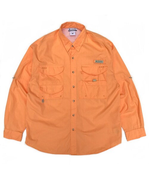 Columbia コロンビア の Columbia Pfg Fishing Shirts Orange