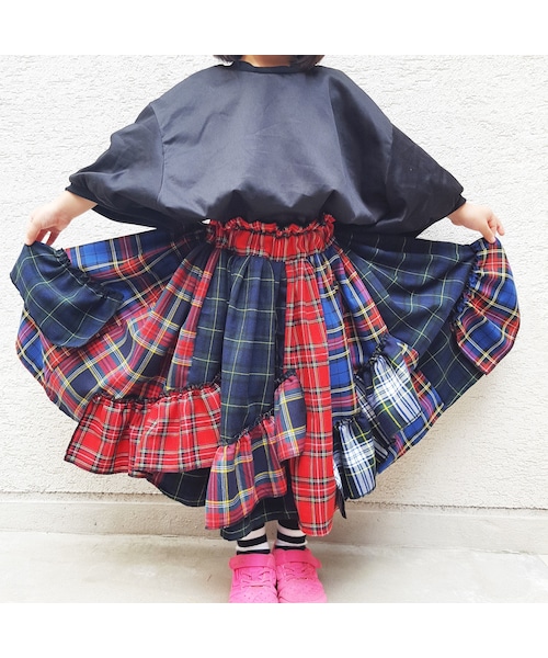 Handmade（ハンドメイド）の「フリルタックスカート（こどもM 