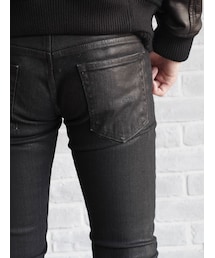 極美品 LOUNGE LIZARD ルーズスリムデニム BLACK サイズ2 LOUNGE LIZARD ラウンジリザード ブラックデニムパンツ ジーパン