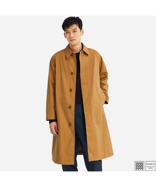 UNIQLO（ユニクロ）の「ブロックテックステンカラーコート（その他アウター・メンズ・BLACK 09/BROWN 34・XXL/M/L/S/XL）」の2枚目の写真