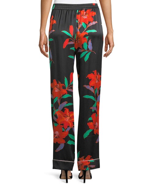 Pantalon Vintage En Soie Diane Von Furstenberg - Couleur Violet, Taille 4P (Petites)