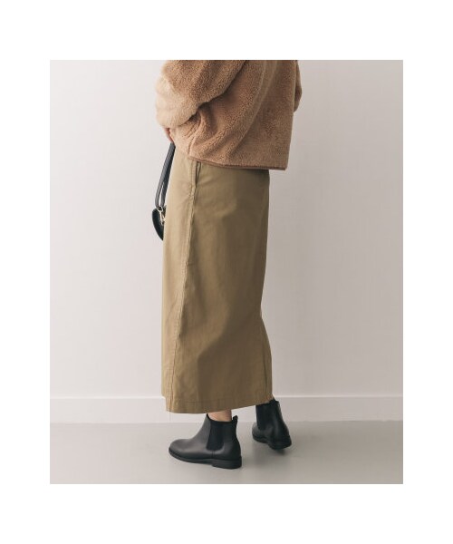 URBAN RESEARCH DOORS（アーバンリサーチドアーズ）の「スラブチノロングスカート（スカート・レディース・BEIGE/BLACK・36/38）」の3枚目の写真