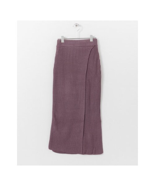 SENSE OF PLACE by URBAN RESEARCH（センスオブプレイスバイアーバンリサーチ）の「リブロングニットスカート（スカート・レディース・D.PURPLE/CHARCOAL/BEIGE・FREE）」の11枚目の写真