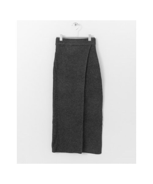 SENSE OF PLACE by URBAN RESEARCH（センスオブプレイスバイアーバンリサーチ）の「リブロングニットスカート（スカート・レディース・D.PURPLE/CHARCOAL/BEIGE・FREE）」の10枚目の写真