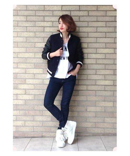 MAISON DE REEFUR（メゾンドリーファー）の「コンパクトスタジアムジャンパー（ジャケット/アウター・レディース・Navy×Black・38）」の12枚目の写真