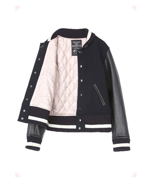 MAISON DE REEFUR（メゾンドリーファー）の「コンパクトスタジアムジャンパー（ジャケット/アウター・レディース・Navy×Black・38）」の8枚目の写真