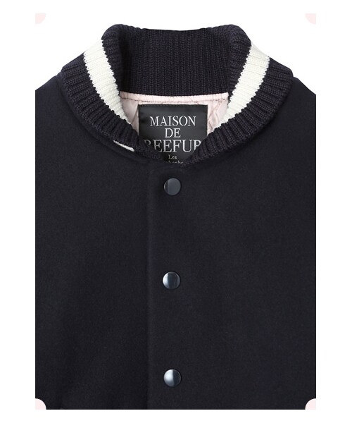 MAISON DE REEFUR（メゾンドリーファー）の「コンパクトスタジアムジャンパー（ジャケット/アウター・レディース・Navy×Black・38）」の3枚目の写真