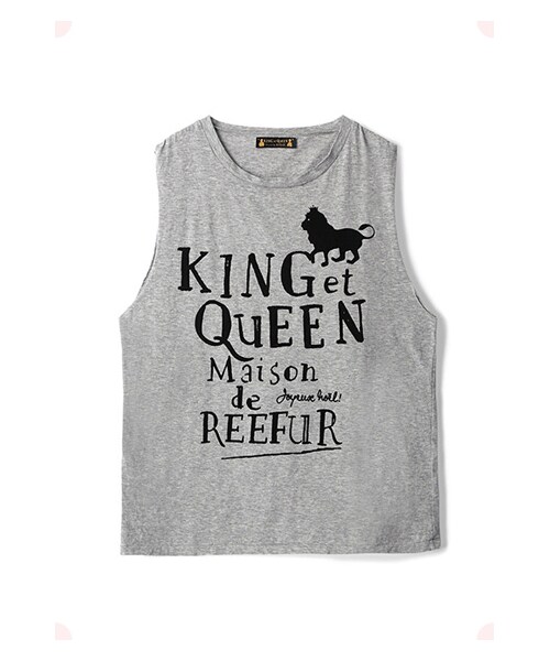 MAISON DE REEFUR（メゾンドリーファー）の「キング＆クイーン タンクトップ（トップス・レディース・Gray×Black/White×Silver・38）」の2枚目の写真