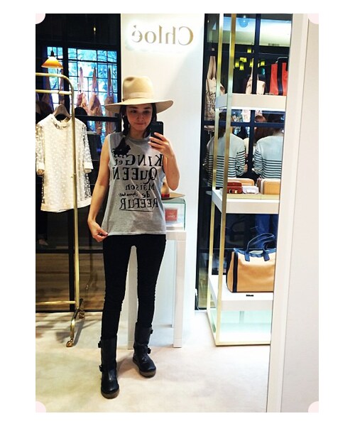 MAISON DE REEFUR（メゾンドリーファー）の「キング＆クイーン タンクトップ（トップス・レディース・Gray×Black/White×Silver・38）」の16枚目の写真