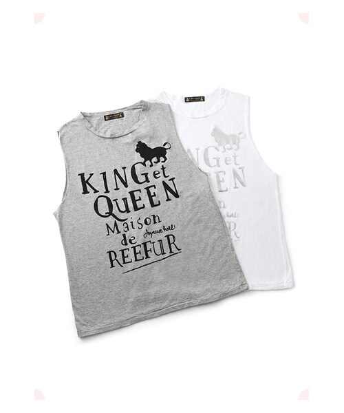 MAISON DE REEFUR（メゾンドリーファー）の「キング＆クイーン タンクトップ（トップス・レディース・Gray×Black/White×Silver・38）」の15枚目の写真