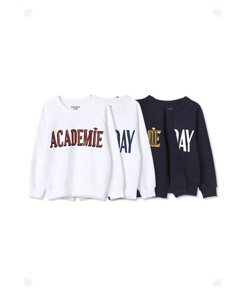 MAISON DE REEFUR（メゾンドリーファー）の「プリントスウェット プルオーバー（トップス・レディース・Navy×ACADEMIE/Navy×HOLIDAY/White×ACADEMIE/White×HOLIDAY・38）」の15枚目の写真