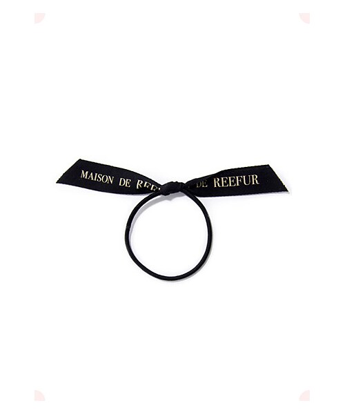 MAISON DE REEFUR（メゾンドリーファー）の「ロゴリボンヘアゴム（その他・レディース・Light Pink Cat/Light Pink Name/Black Cat/Black Name/Samon Pink Cat/Samon Pink Name・M）」の2枚目の写真