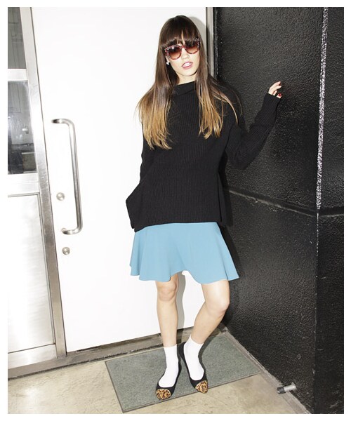 RANDA（ランダ）の「【再値下げ★33%OFF】トゥキャップカラーコンビフラットパンプス/ES2973（ヒール0-3cm・レディース・チャコール/レオパード/ネイビー/ブラック・L/M/S/LL）」の11枚目の写真