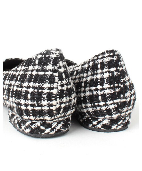 RANDA（ランダ）の「【再値下げ★33%OFF】トゥキャップカラーコンビフラットパンプス/ES2973（ヒール0-3cm・レディース・チャコール/レオパード/ネイビー/ブラック・L/M/S/LL）」の6枚目の写真