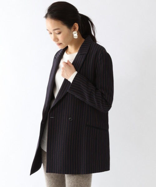 【美品】Chaos 名作　ウールリネン　ダブル　ジャケット Chaos ウールリネンWジャケット 美品】Chaos 名作 ウールリネン ダブル