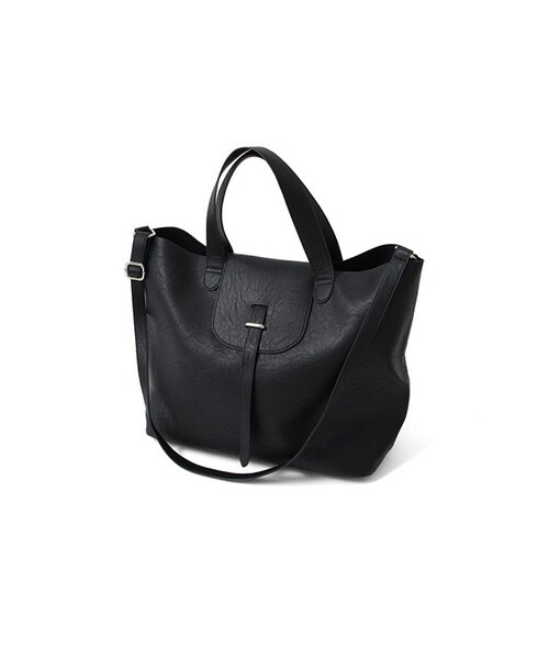 KBF（ケイビーエフ）の「変形トートバッグ（バッグ・レディース・イエロー/ベージュ/ブラック/ライトグレー・one）」の2枚目の写真