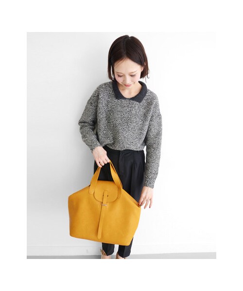 KBF（ケイビーエフ）の「変形トートバッグ（バッグ・レディース・イエロー/ベージュ/ブラック/ライトグレー・one）」の9枚目の写真