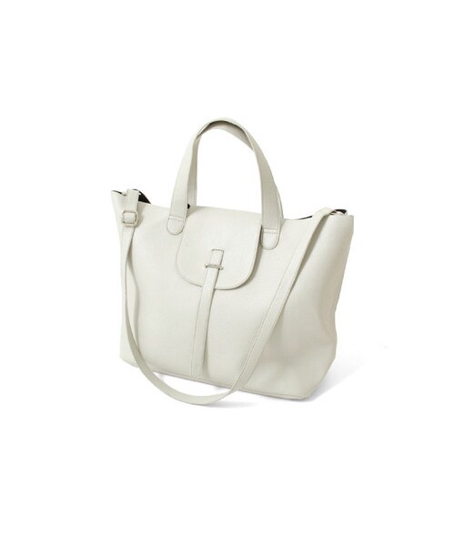 KBF（ケイビーエフ）の「変形トートバッグ（バッグ・レディース・イエロー/ベージュ/ブラック/ライトグレー・one）」の3枚目の写真