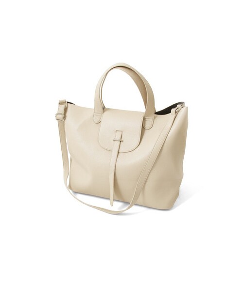 KBF（ケイビーエフ）の「変形トートバッグ（バッグ・レディース・イエロー/ベージュ/ブラック/ライトグレー・one）」の4枚目の写真