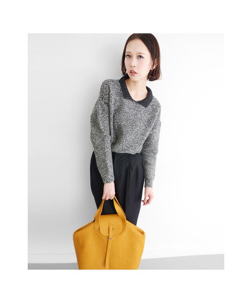 KBF（ケイビーエフ）の「変形トートバッグ（バッグ・レディース・イエロー/ベージュ/ブラック/ライトグレー・one）」の10枚目の写真