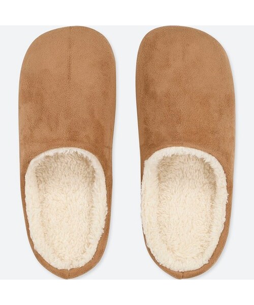 UNIQLO（ユニクロ）の「ボアスエードルームシューズ（その他トップス・DARK BROWN 38/BROWN 34・M/XL/L）」の2枚目の写真