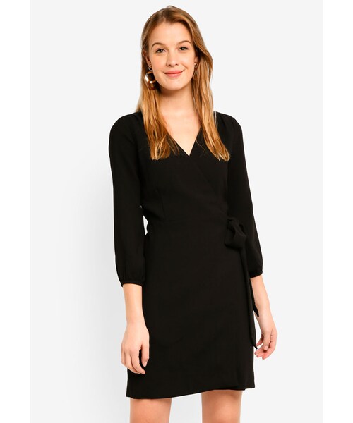 wrap dress in 365 crepe