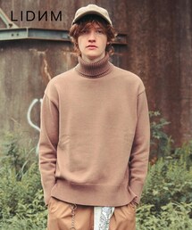 LIDNM | オフショルダーミドルゲージタートル【モカ】(ニット/セーター)