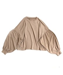 Tiffee SELECT | ドロップショルダーボリュームスリーブカットソー ベージュ(Tシャツ/カットソー)