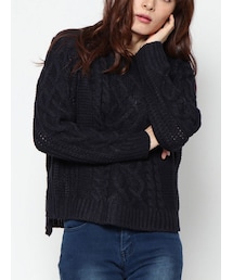 STYLEBLOCK | アクリルカシミヤタッチケーブルプルオーバー(ニット/セーター)