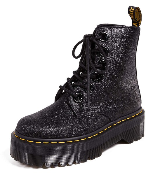Dr. Martens（ドクターマーチン）の「Dr. Martens Molly Glitter 6 Eye Boots（ブーツ・レディース・Black・5/7/8/9/10/11）」の3枚目の写真