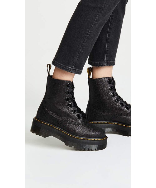 Dr. Martens（ドクターマーチン）の「Dr. Martens Molly Glitter 6 Eye Boots（ブーツ・レディース・Black・5/7/8/9/10/11）」の5枚目の写真