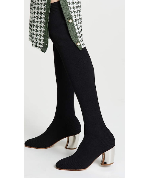 knit thigh high boots