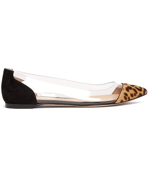 Gianvito Rossi ジャンヴィトロッシ ミュール レオパード ハラコ