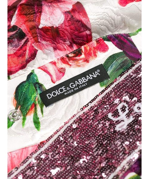 DOLCE&GABBANA（ドルチェアンドガッバーナ）の「Dolce & Gabbana rose print brocade mini skirt（スカート・レディース・White・44）」の3枚目の写真