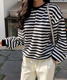 DHOLIC | 配色ボーダースウェット(スウェット)