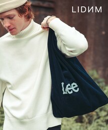LIDNM | Lee × LIDNM ロゴショップバッグ【ネイビー】(トートバッグ)