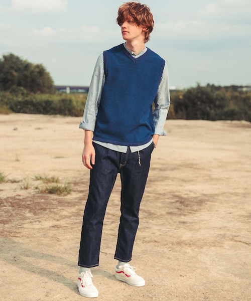 LIDNM（リドム）の「リンクスニットベスト【ネイビー】（ベスト・メンズ・ブルー・S.M.L）」の5枚目の写真