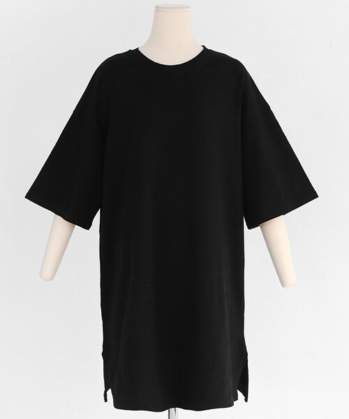 DHOLIC（ディーホリック）の「ボクシーTシャツワンピース（ワンピース・レディース・ホワイト/ブラック/グリーン/その他/オレンジ・FREE）」の2枚目の写真