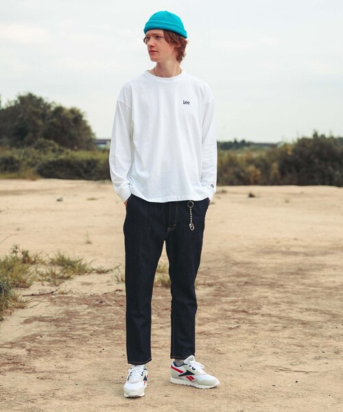 LIDNM(リドム)の「Lee × LIDNM ロゴロンT【ホワイト】(Tシャツ/カットソー・メンズ・ホワイト・M.L)」の4枚目の写真