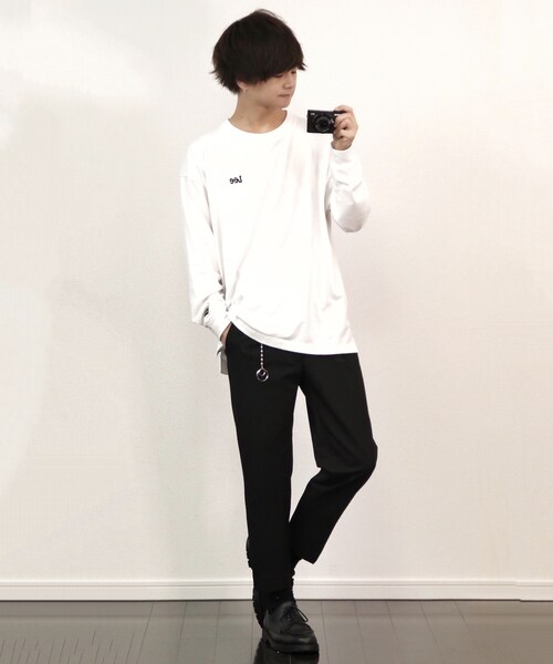 LIDNM(リドム)の「Lee × LIDNM ロゴロンT【ホワイト】(Tシャツ/カットソー・メンズ・ホワイト・M.L)」の6枚目の写真