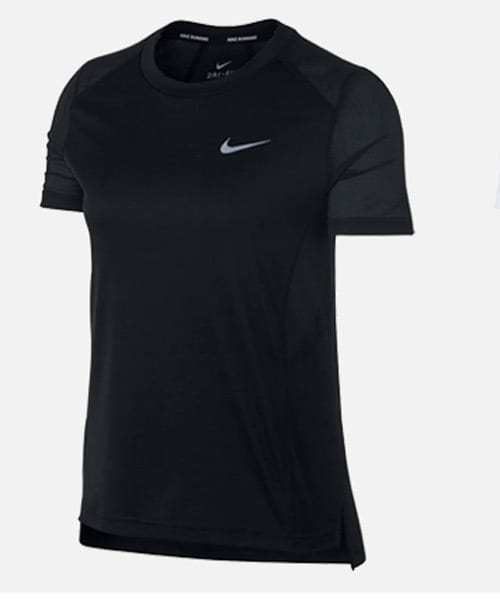 NIKE（ナイキ）の「【NIKE/ナイキ】ナイキ ウィメンズ DRI-FIT マイラー S/S トップ（Tシャツ/カットソー・レディース・ホワイト/ブラック/ピンク/グリーン・M/L）」の2枚目の写真