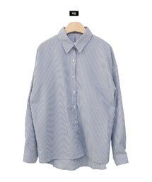 Dailyabout | アンバランスヘムストライプシャツ(シャツ/ブラウス)