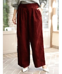 earth music&ecology | COTTON USAコーデュロイパンツ(ワイド)(パンツ)